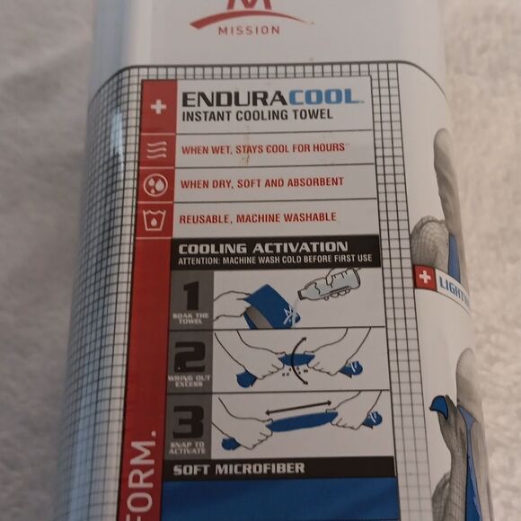Mission EnduraCool Instant Cooling Towel - Blue - Picture 3 of 5